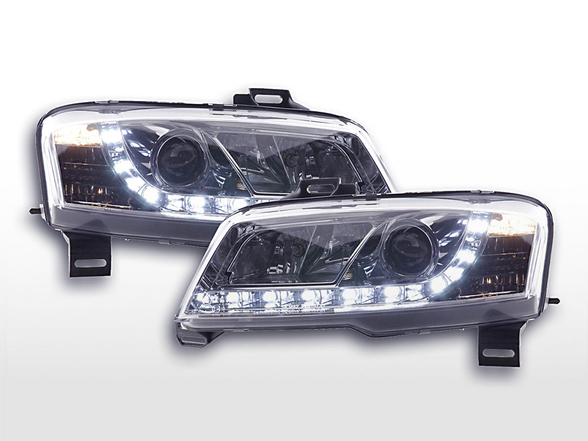 Scheinwerfer Set Daylight LED Tagfahrlicht Fiat Stilo 01-06 chrom Scheinwerfer Set Daylight LED Tagfahrlicht Fiat Stilo 01-06 chrom